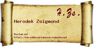 Herodek Zsigmond névjegykártya